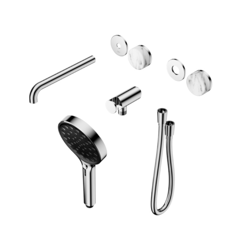 Nero Serenity Progressive Shower System Arabescato Corchia Handle Trim Kit Only CH