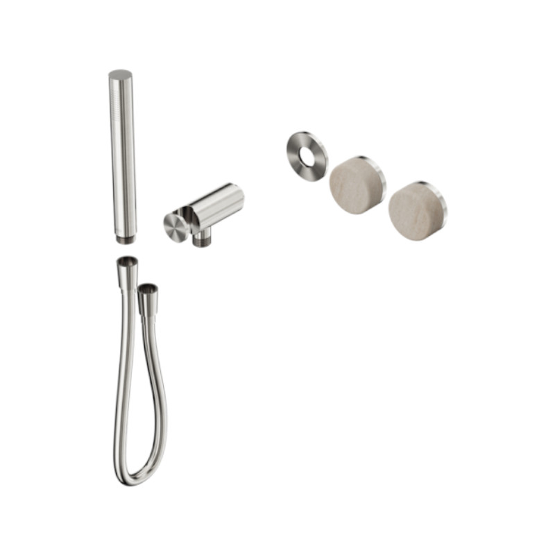 Nero Serenity Progressive Shower System Rome Travertine Handle And Trim Kit Only BN