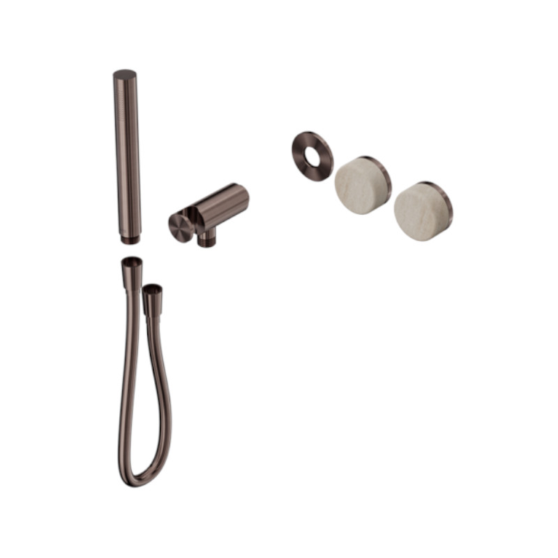 Nero Serenity Progressive Shower System Rome Travertine Handle And Trim Kit Only BZ