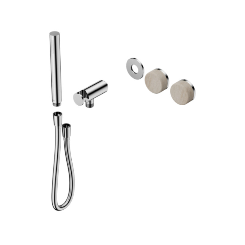 Nero Serenity Progressive Shower System Rome Travertine Handle And Trim Kit Only CH