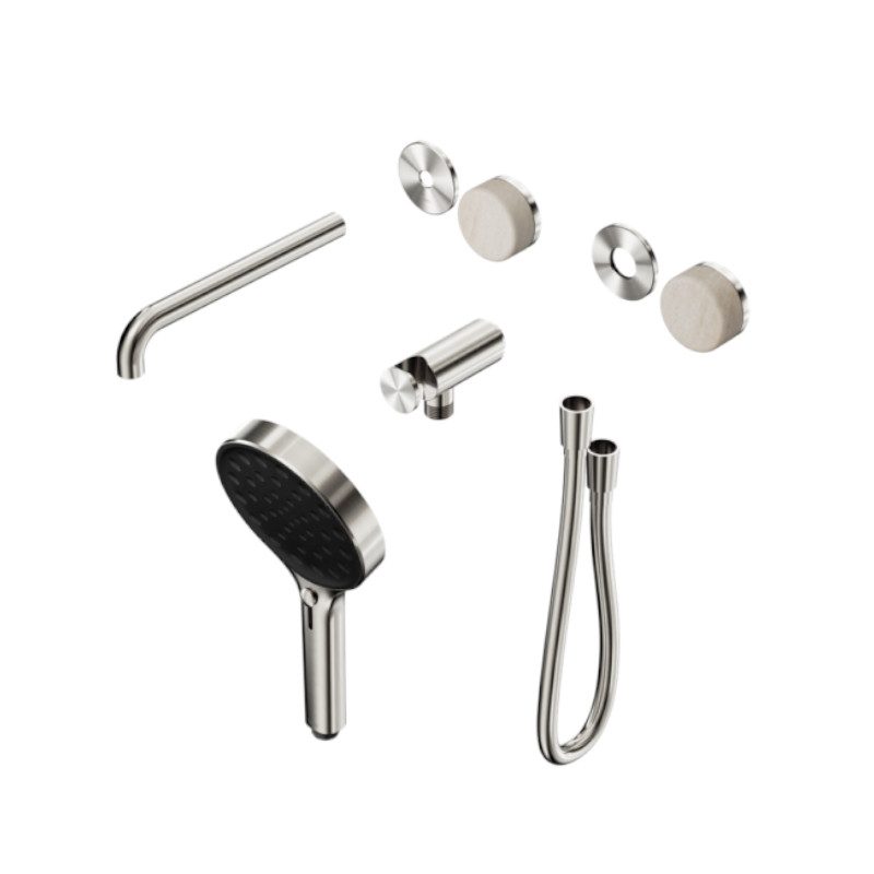 Nero Serenity Progressive Shower System Rome Travertine Handle Trim Kit Only BN