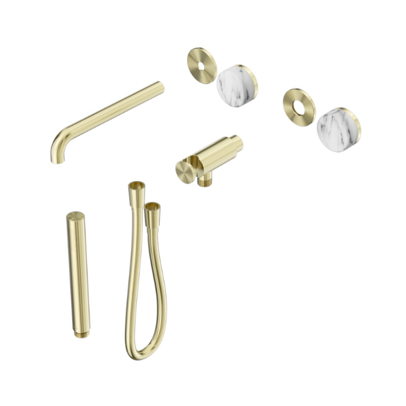 Nero Serenity Progressive Shower System Spout Arabescato Corchia Handle And Slim Shower Trim Kit Only BG