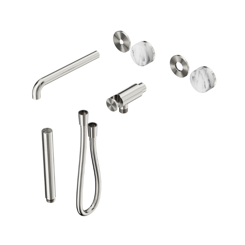 Nero Serenity Progressive Shower System Spout Arabescato Corchia Handle And Slim Shower Trim Kit Only BN