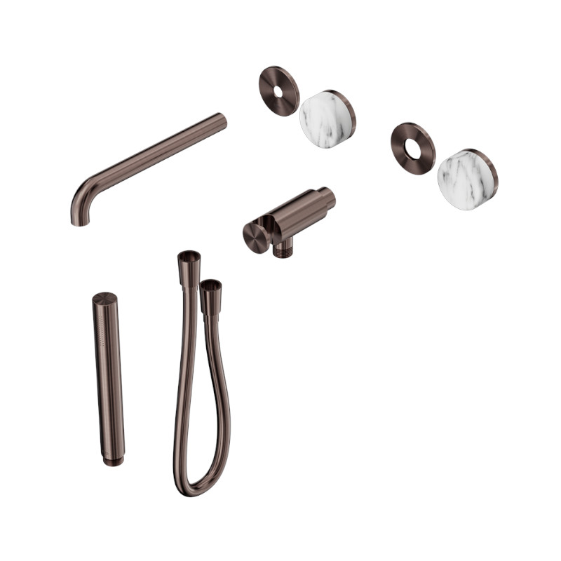 Nero Serenity Progressive Shower System Spout Arabescato Corchia Handle And Slim Shower Trim Kit Only BZ