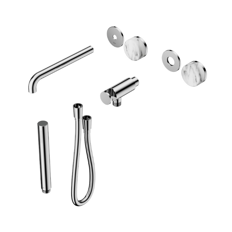Nero Serenity Progressive Shower System Spout Arabescato Corchia Handle And Slim Shower Trim Kit Only CH