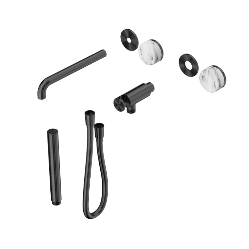 Nero Serenity Progressive Shower System Spout Arabescato Corchia Handle And Slim Shower Trim Kit Only GM