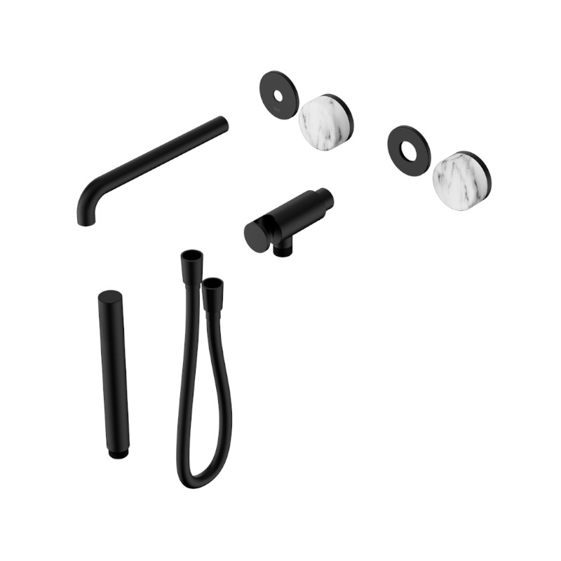 Nero Serenity Progressive Shower System Spout Arabescato Corchia Handle And Slim Shower Trim Kit Only MB