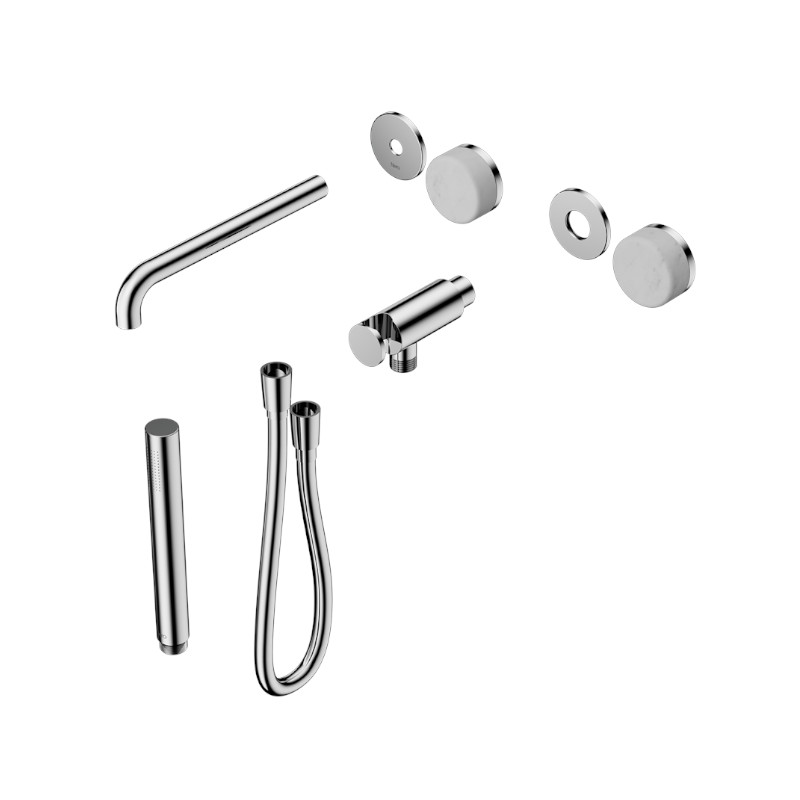 Nero Serenity Progressive Shower System Spout Carrara Handle And Slim Shower Trim Kit Only CH
