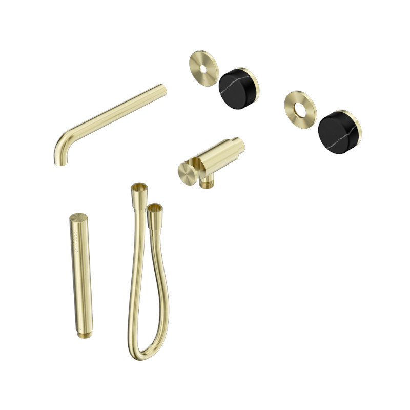Nero Serenity Progressive Shower System Spout Marquina Black Handle And Slim Shower Trim Kit Only BG