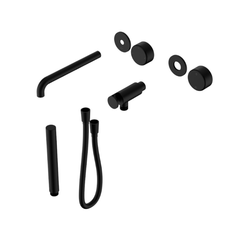 Nero Serenity Progressive Shower System Spout Metal Handle And Slim Shower Trim Kit Only MB