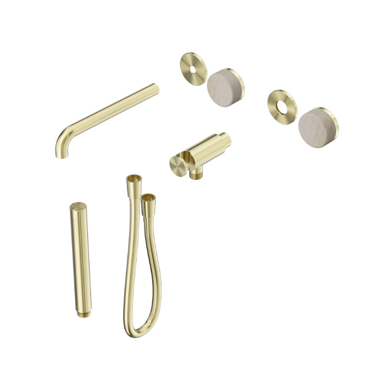 Nero Serenity Progressive Shower System Spout Rome Travertine Handle And Slim Shower Trim Kit Only BG