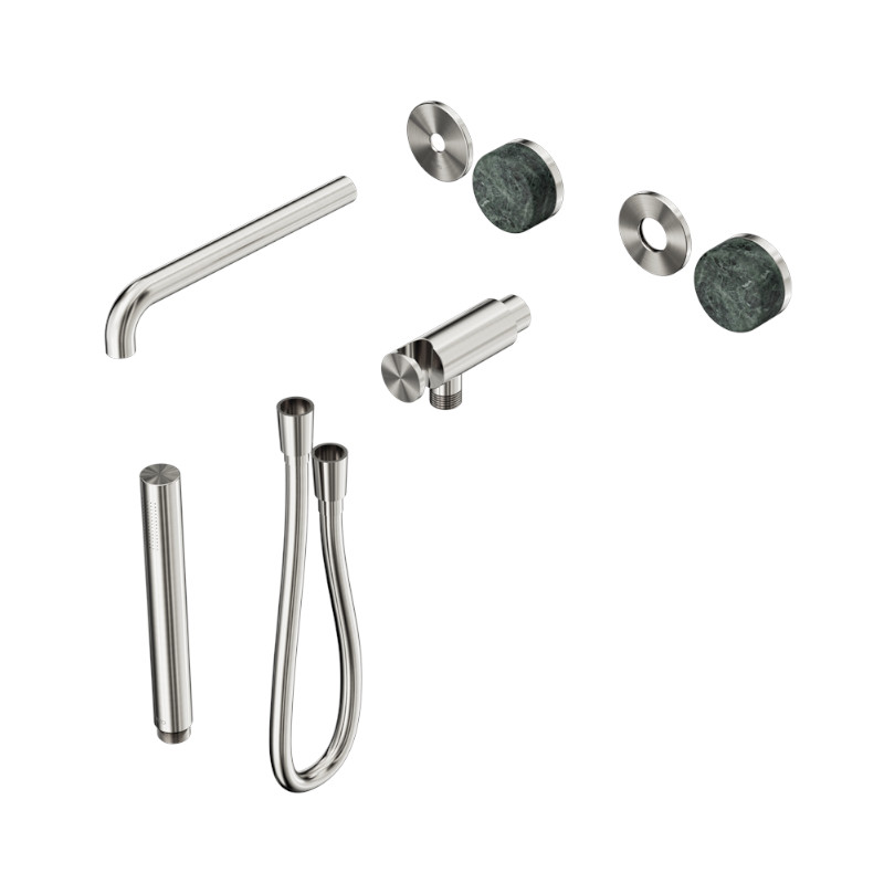 Nero Serenity Progressive Shower System Spout Verde Alpi Handle And Slim Shower Trim Kit Only BN