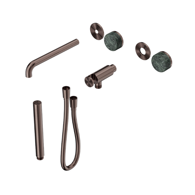 Nero Serenity Progressive Shower System Spout Verde Alpi Handle And Slim Shower Trim Kit Only BZ