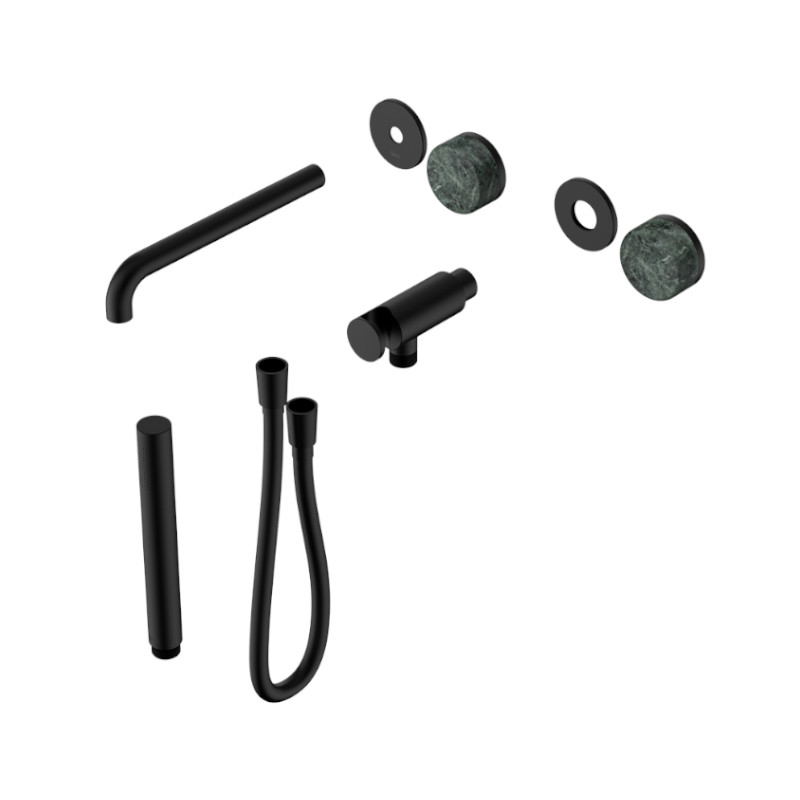 Nero Serenity Progressive Shower System Spout Verde Alpi Handle And Slim Shower Trim Kit Only MB