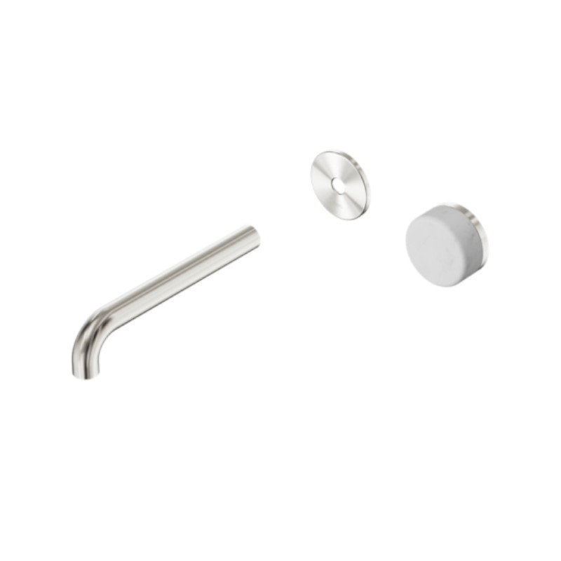 Nero Serenity Progressive Wall Basin Mixer 160mm Spout Carrara Handle Trim Kit Only BN