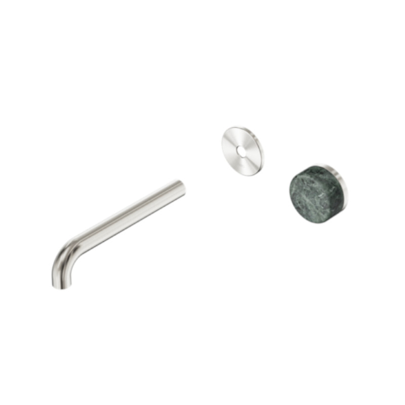 Nero Serenity Progressive Wall Basin Mixer 160mm Spout Verde Alpi Handle Trim Kit Only BN