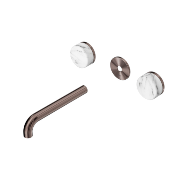 Nero Serenity Wall Basin Set 160mm Arabescato Corchia Handle Trim Kit Only BZ