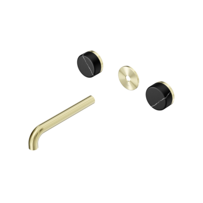 Nero Serenity Wall Basin Set 160mm Marquina Black Handle Trim Kit Only BG