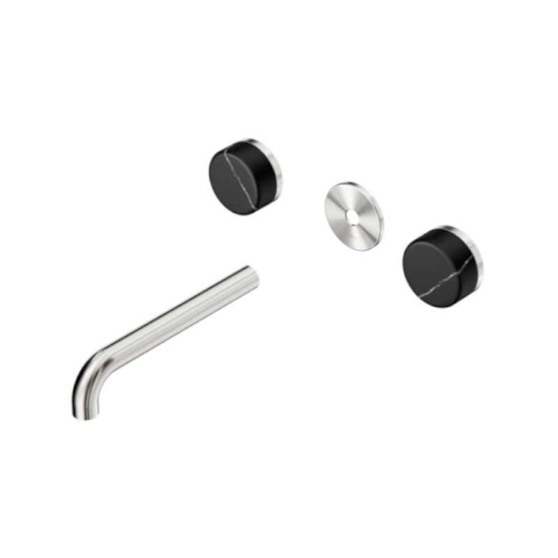 Nero Serenity Wall Basin Set 160mm Marquina Black Handle Trim Kit Only BN