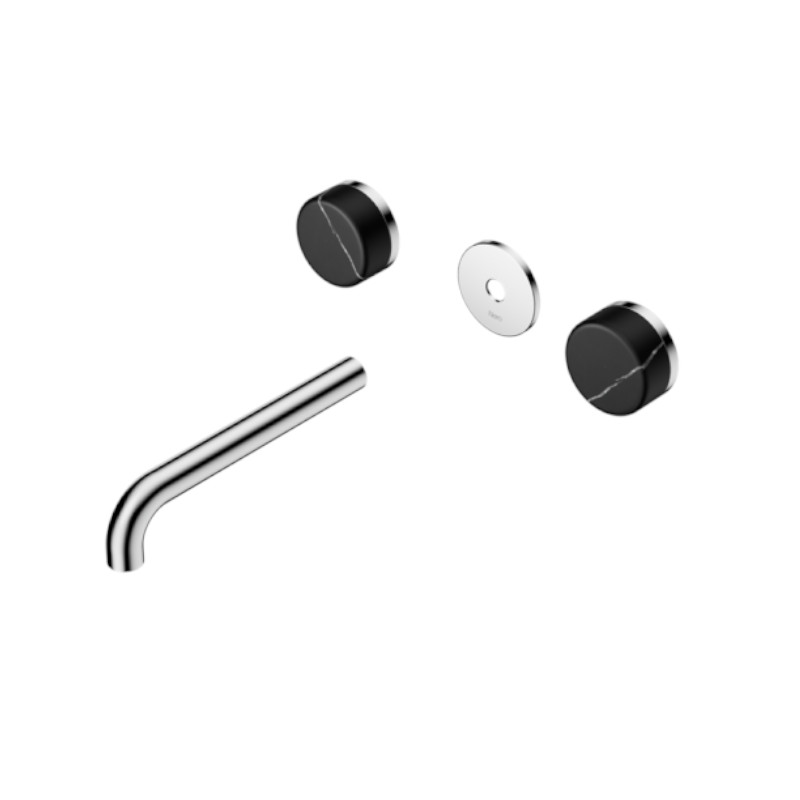 Nero Serenity Wall Basin Set 160mm Marquina Black Handle Trim Kit Only CH