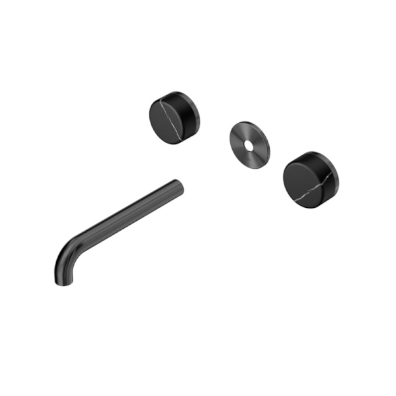 Nero Serenity Wall Basin Set 160mm Marquina Black Handle Trim Kit Only GM