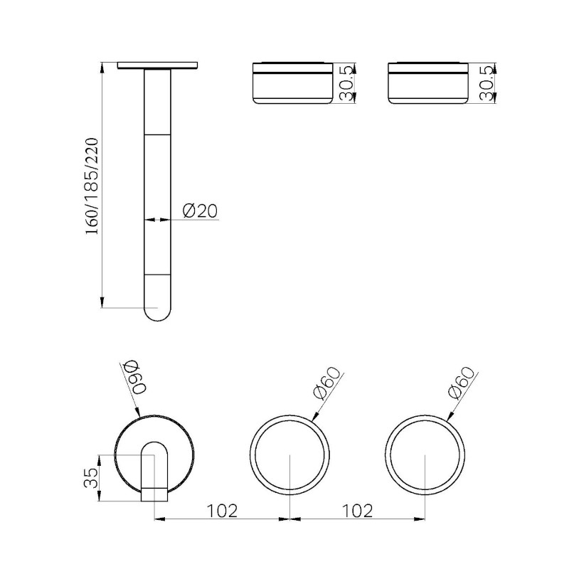 Nero Serenity Wall Basin Set 160mm Off-Set Arabescato Corchia Trim Kit Only specs