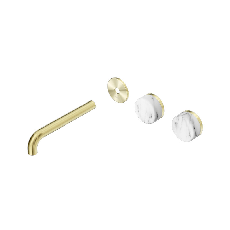 Nero Serenity Wall Basin Set 160mm Off-Set Arabescato Corchia Trim Kit Only BG