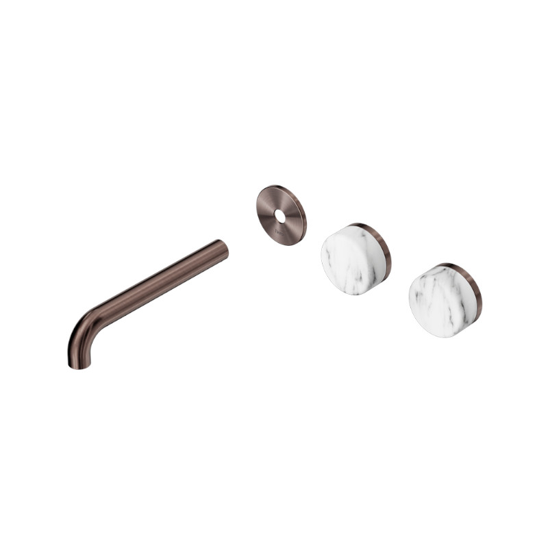Nero Serenity Wall Basin Set 160mm Off-Set Arabescato Corchia Trim Kit Only BZ
