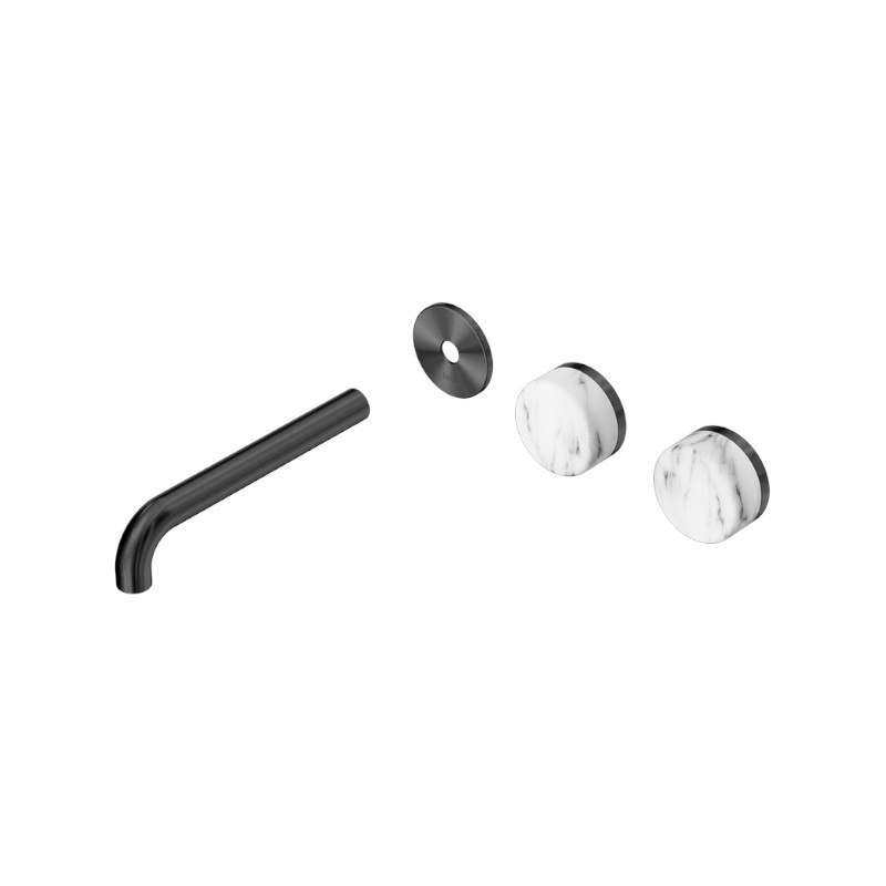 Nero Serenity Wall Basin Set 160mm Off-Set Arabescato Corchia Trim Kit Only GM