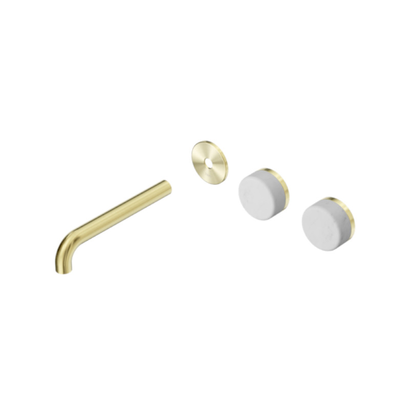 Nero Serenity Wall Basin Set 160mm Off-Set Carrara Handle Trim Kit Only BG