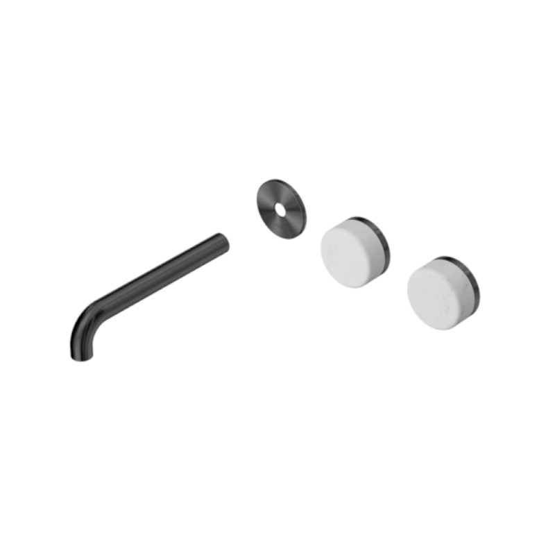 Nero Serenity Wall Basin Set 160mm Off-Set Carrara Handle Trim Kit Only GM