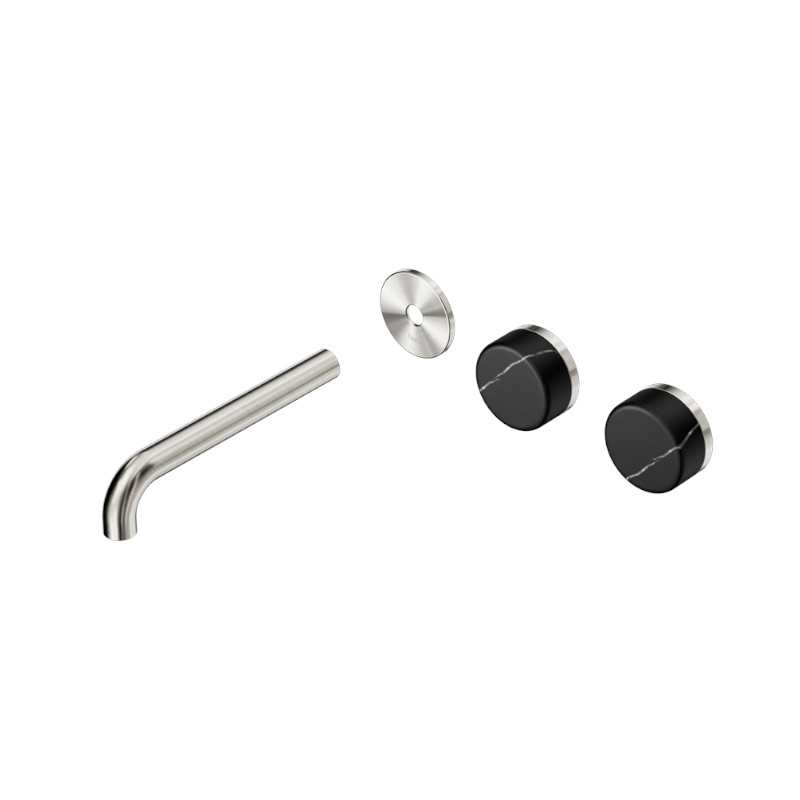 Nero Serenity Wall Basin Set 160mm Off-Set Marquina Black Trim Kit Only BN