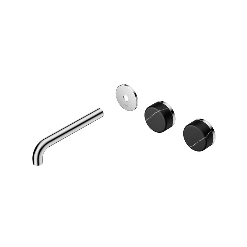 Nero Serenity Wall Basin Set 160mm Off-Set Marquina Black Trim Kit Only CH