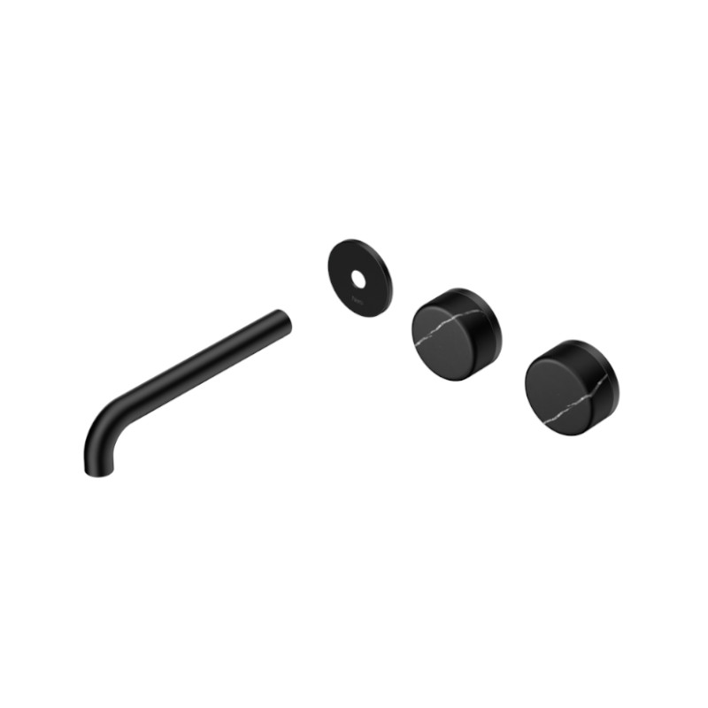Nero Serenity Wall Basin Set 160mm Off-Set Marquina Black Trim Kit Only MB