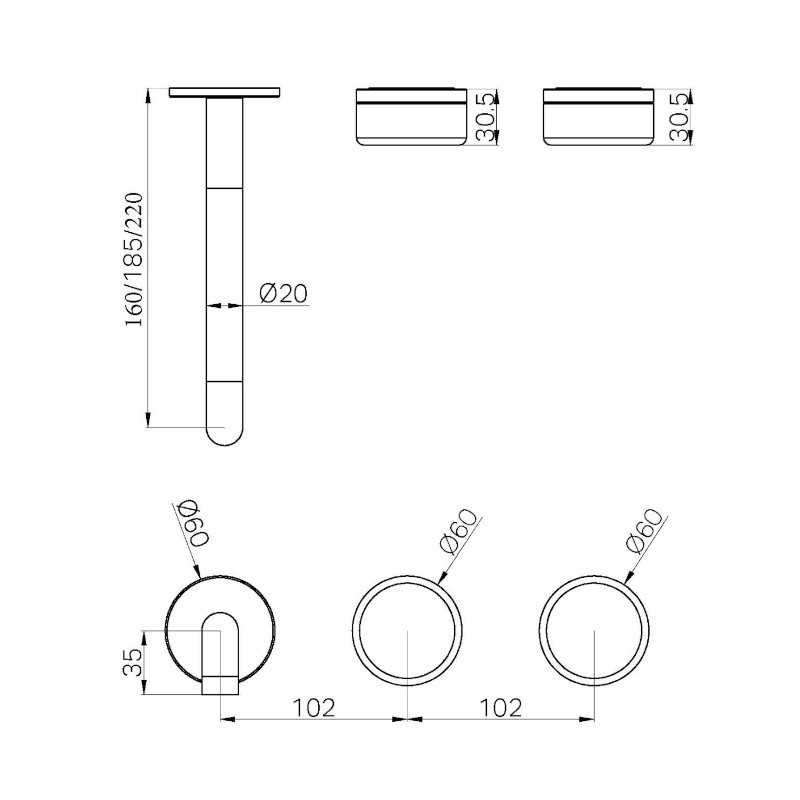Nero Serenity Wall Basin Set 160mm Off-Set Rome Travertine Trim Kit Only specs