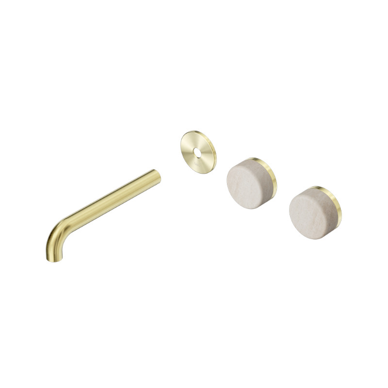 Nero Serenity Wall Basin Set 160mm Off-Set Rome Travertine Trim Kit Only BG