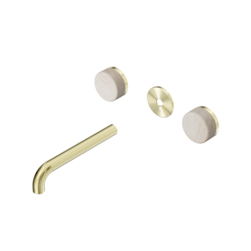 Nero Serenity Wall Basin Set 160mm Rome Travertine Handle Trim Kit Only BG