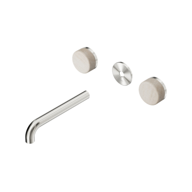 Nero Serenity Wall Basin Set 160mm Rome Travertine Handle Trim Kit Only BN