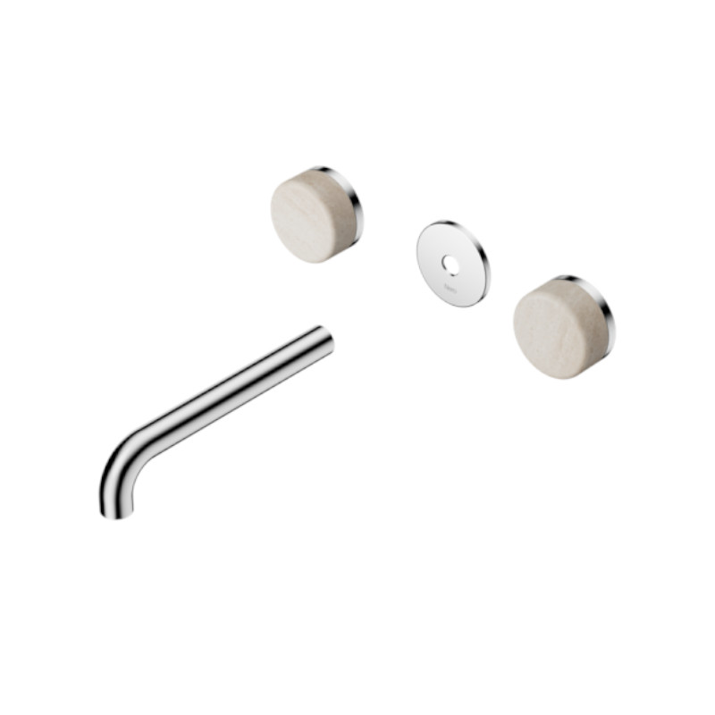 Nero Serenity Wall Basin Set 160mm Rome Travertine Handle Trim Kit Only CH