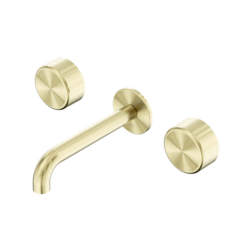 Nero Serenity Wall Basin Set 160mm Spout Metal Handle BG