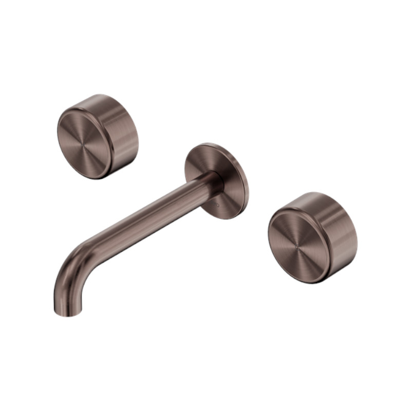 Nero Serenity Wall Basin Set 160mm Spout Metal Handle BZ