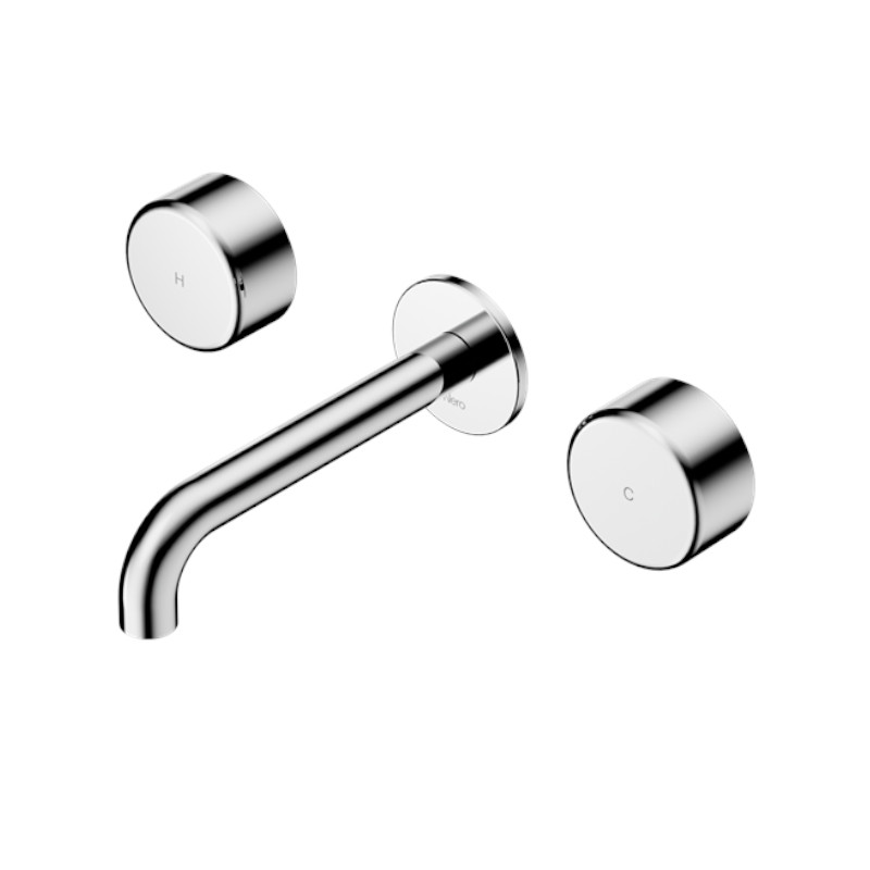 Nero Serenity Wall Basin Set 160mm Spout Metal Handle CH