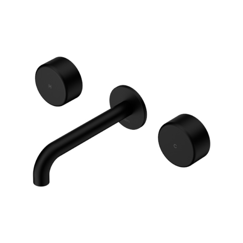 Nero Serenity Wall Basin Set 160mm Spout Metal Handle MB