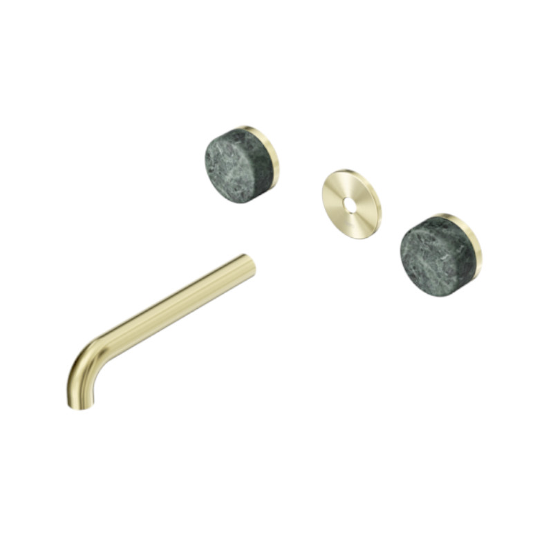 Nero Serenity Wall Basin Set 160mm Spout Verde Alpi Handle Trim Kit Only BG