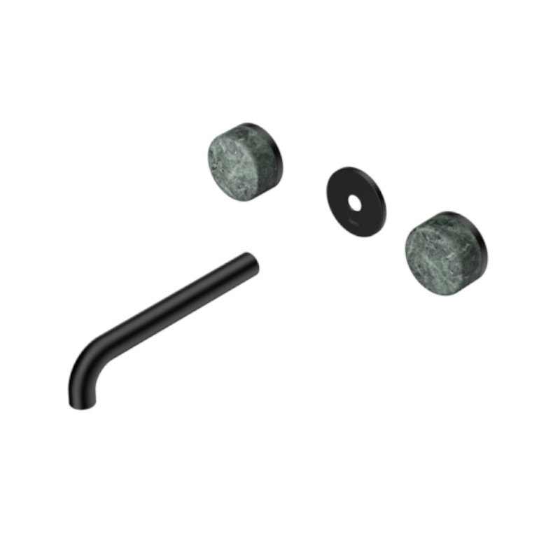 Nero Serenity Wall Basin Set 160mm Spout Verde Alpi Handle Trim Kit Only MB
