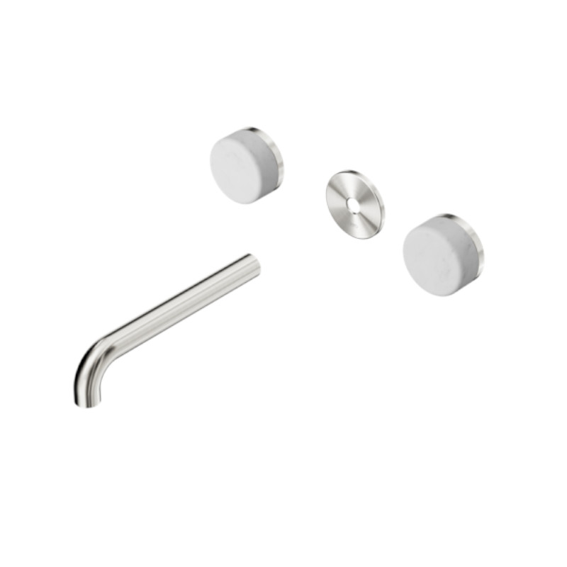 Nero Serenity Wall Basin Set 160mm Spout With Carrara Handle Trim Kit Only BN