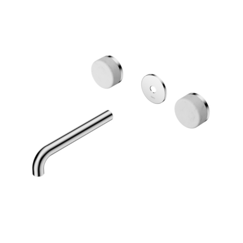 Nero Serenity Wall Basin Set 160mm Spout With Carrara Handle Trim Kit Only CH