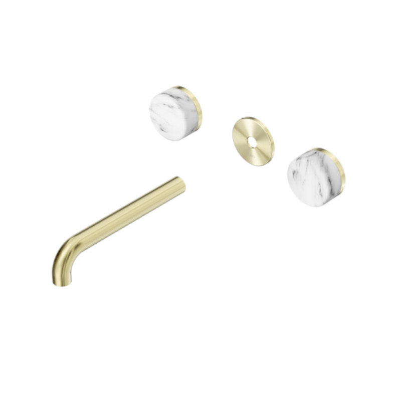 Nero Serenity Wall Basin Set 185mm Arabescato Corchia Handle Trim Kit Only BG