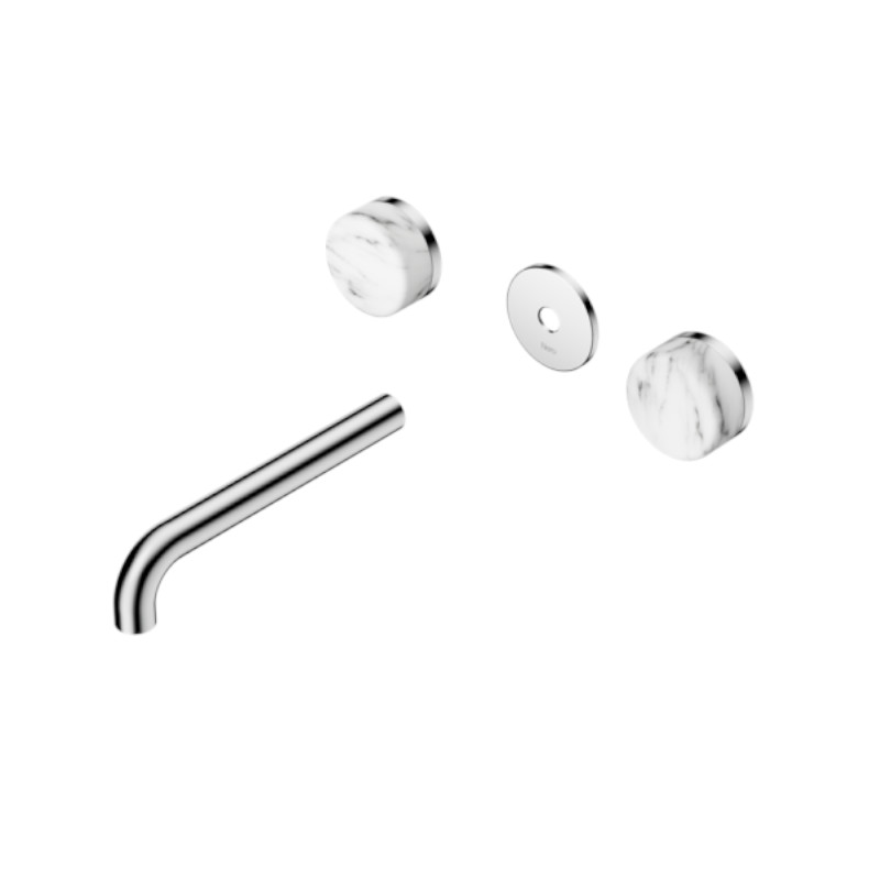 Nero Serenity Wall Basin Set 185mm Arabescato Corchia Handle Trim Kit Only CH
