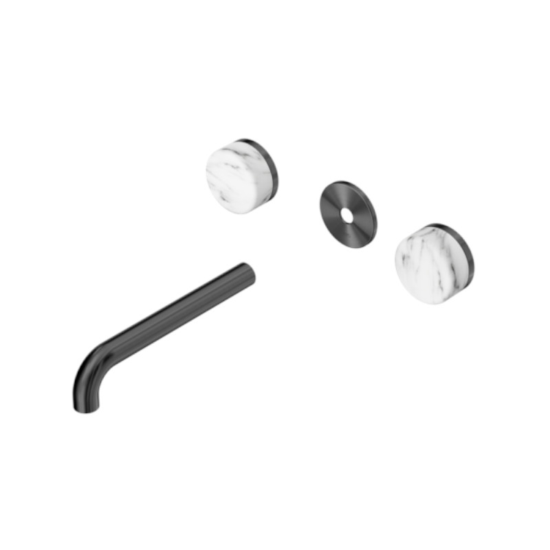 Nero Serenity Wall Basin Set 185mm Arabescato Corchia Handle Trim Kit Only GM
